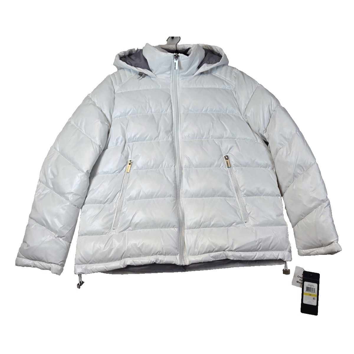 Guess White Long Sleeve Puffer Jacket Womens Size M , 22omp304
